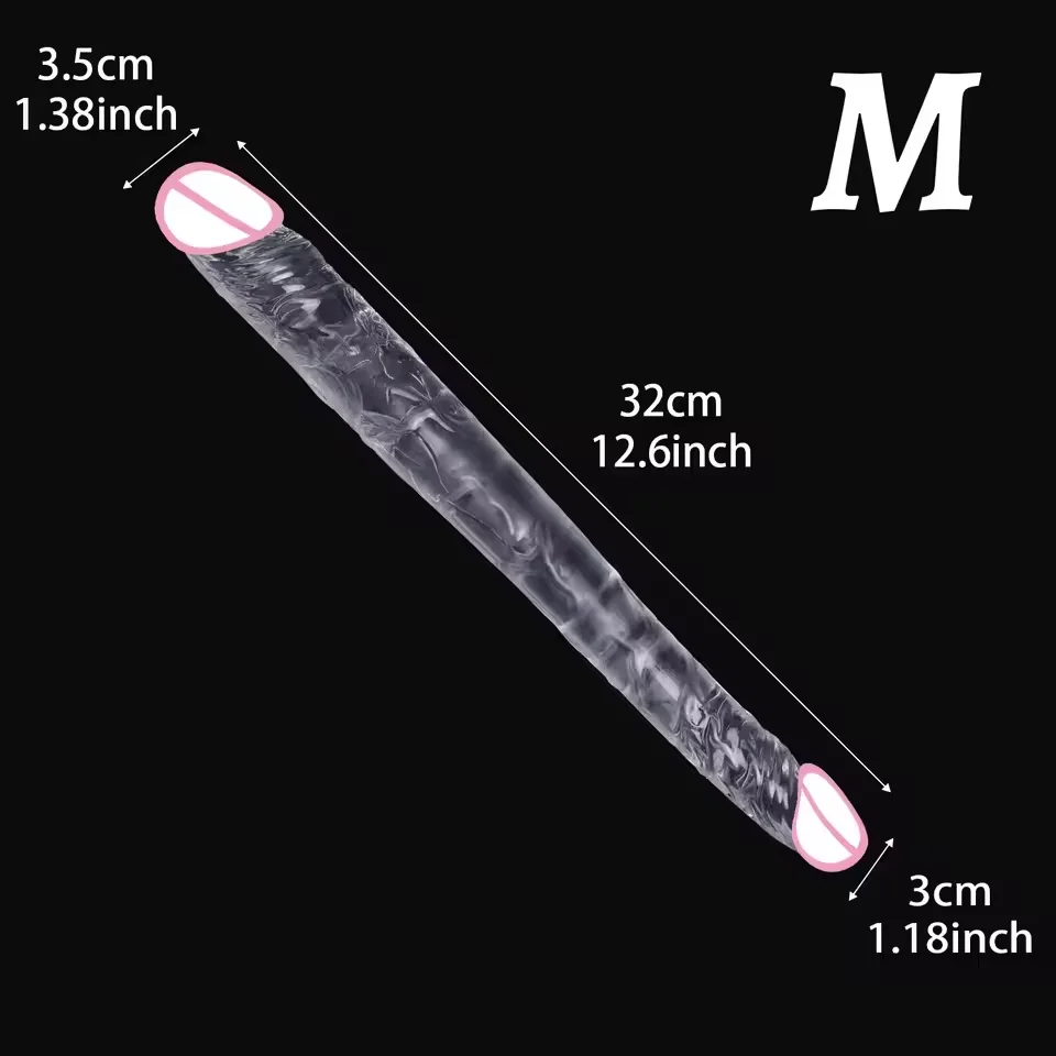 Double Headed Realistic Dildo For Couples And Lesbian Women_voghion.com
