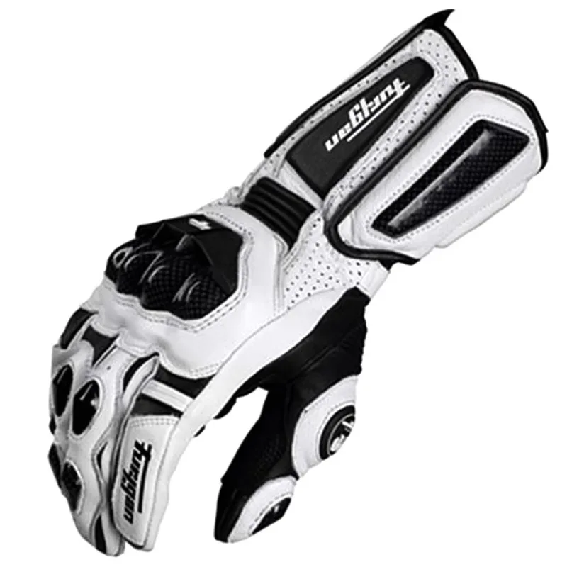 Motorcycle Gloves Men's Genuine Leather Carbon Fiber Safety Defense Motocross Touch-screen Outdoor