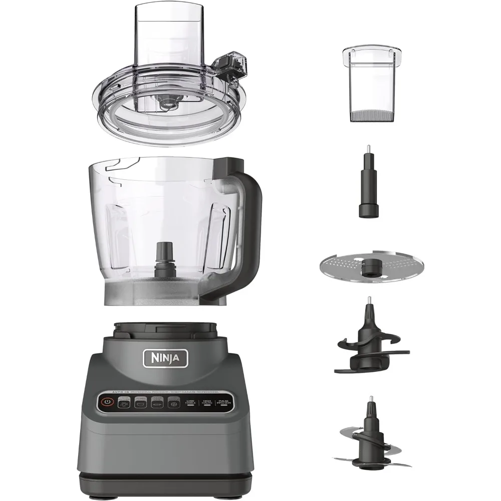 

Food Processor, 1000 Peak Watts, 4 Functions for Chopping, Slicing, Purees & Dough with 9-Cup Processor Bowl, 3 Blades