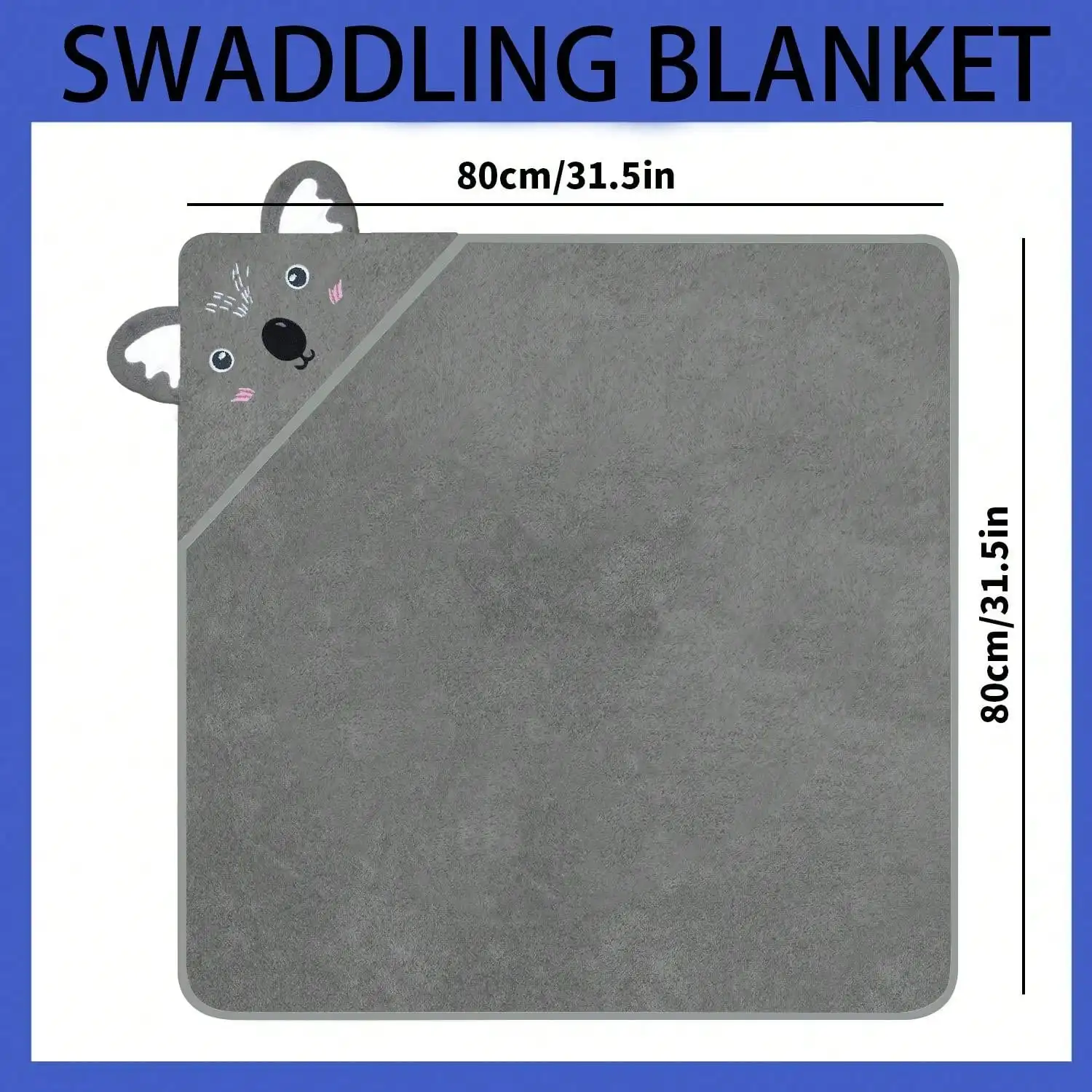 Cartoon Baby Bath Towel Infant Soft Bathrobe Hooded Swaddle Towel Blanket Kids Warm Sleeping Swaddle Wrap for Newborn Boys Girls - 4