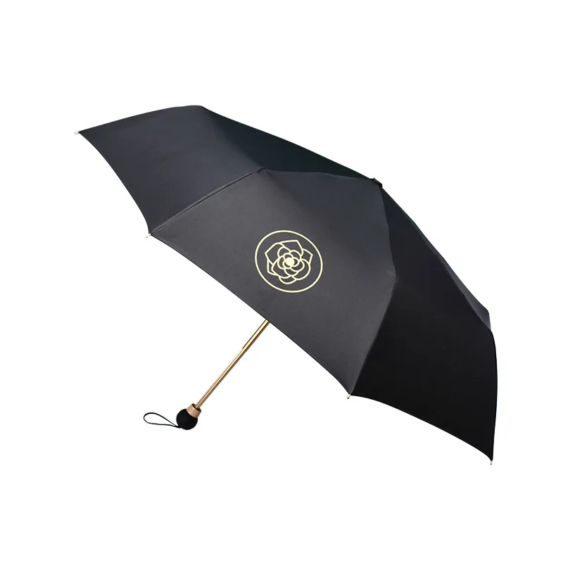 5 Folding Luxury Brands High Quality Camellia Manual Mini P ocket Umbrella  Rain Women Ultra-light Vinyl Sun-proof Umbrellas - AliExpress