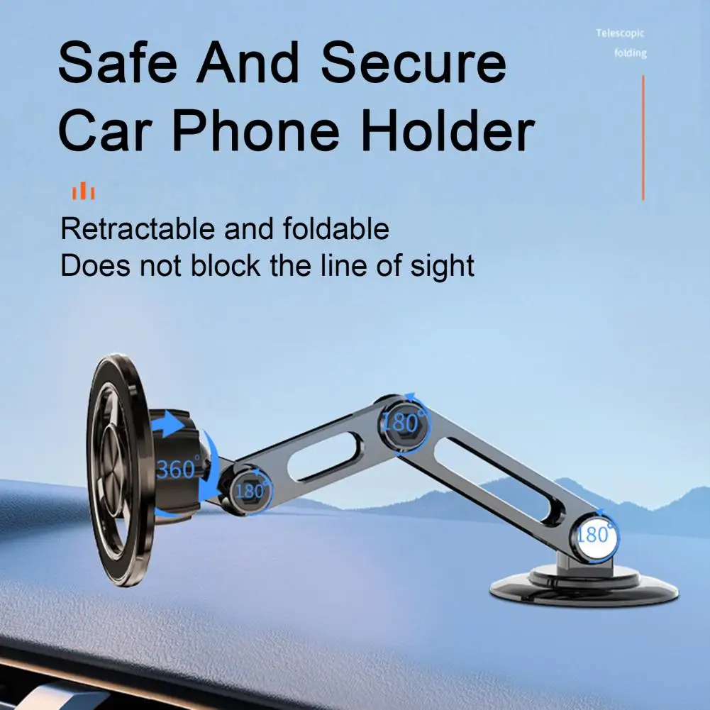 Universal 360° Pro Magnetic Suction Car Phone Holder Foldable