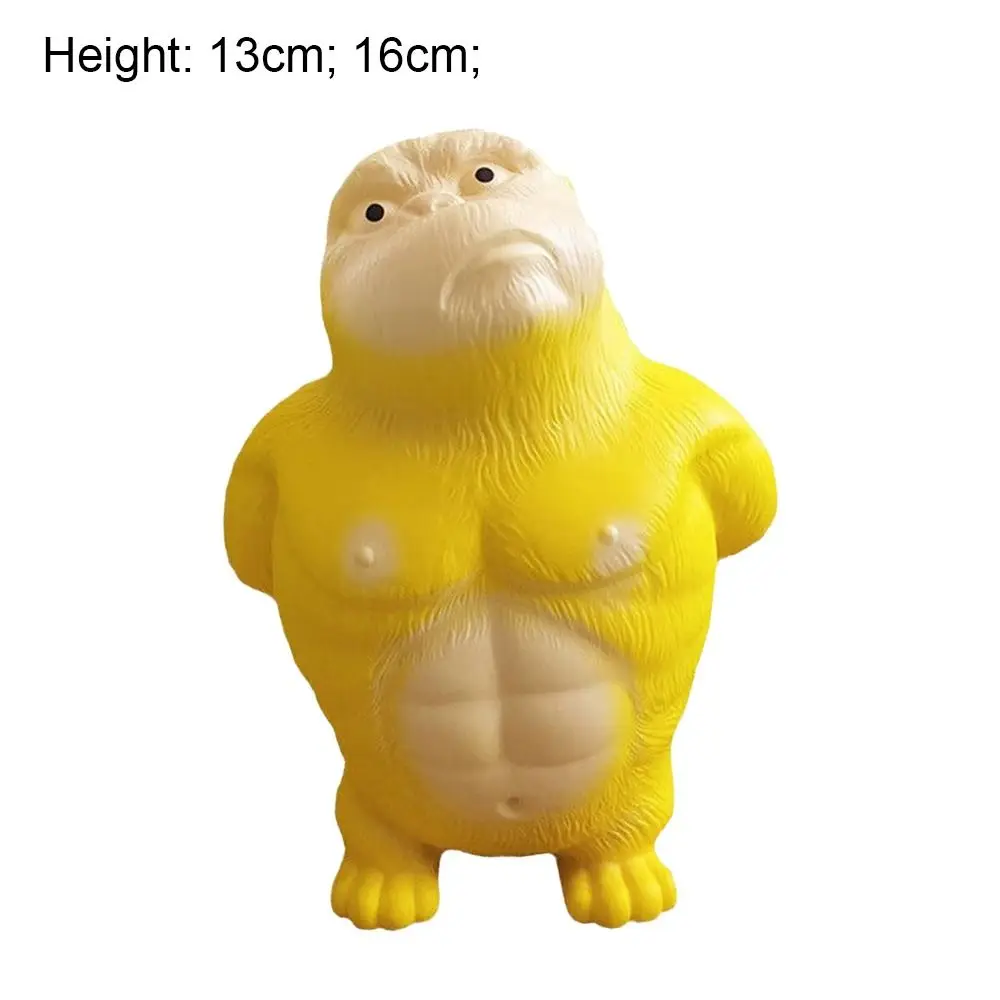 Creative Yellow Squeezing Toys Cartoon Orangutan PVC Gorilla Rebound Toys Decompress Stress Birthday Gift Stress Relief Toys 6