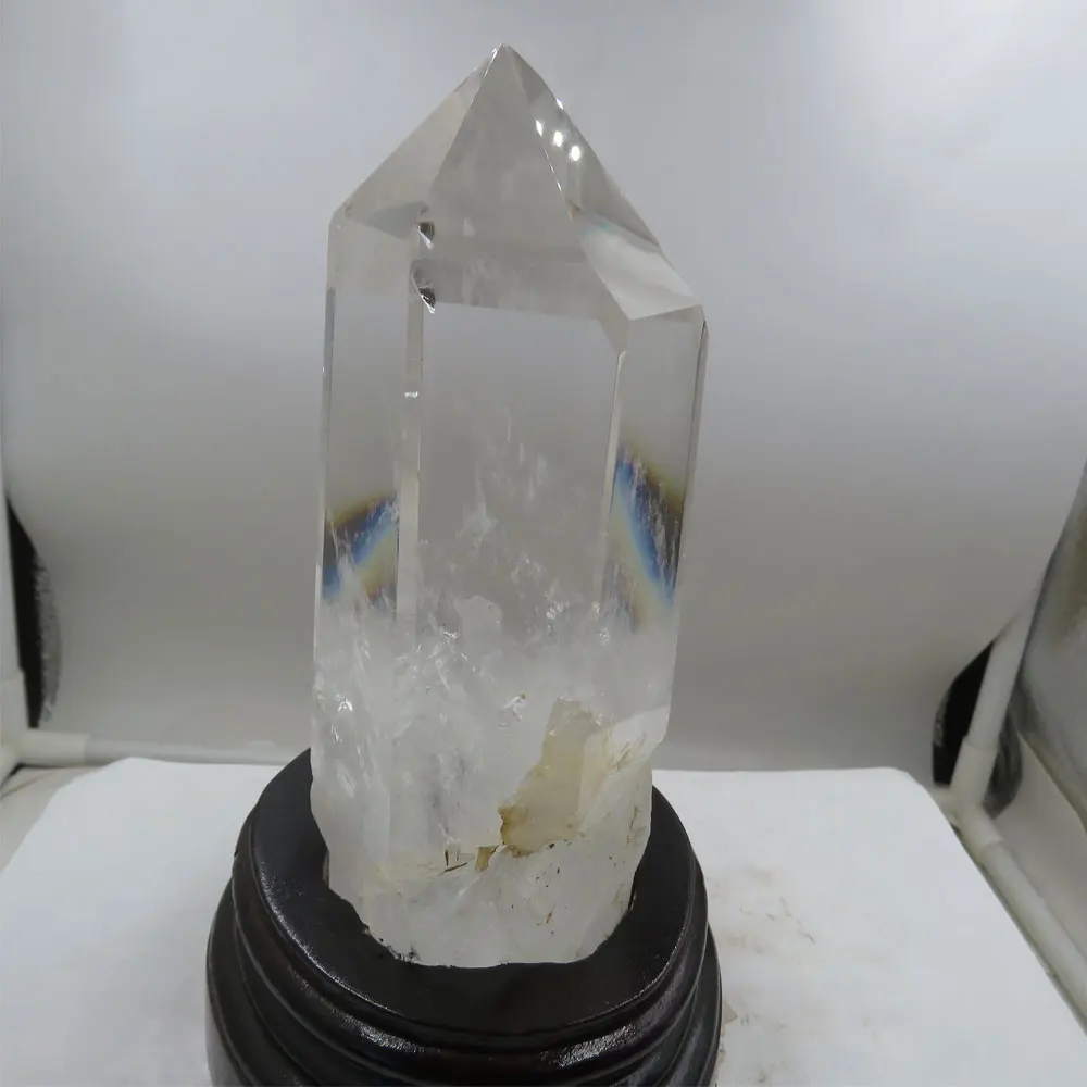 

Rare !! 622g AAAA Natural Clear Quartz Single Terminated Crystal Point Wand Tower Reiki Healing Fengshui Stone Home Decor