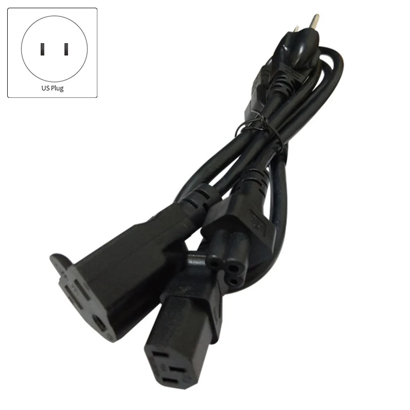 FULL-16AWG ̱ 5-15P-C13 + C5 + 5-15R Ϻ Nema ÷, 3 -US 5-15R + IEC320 C5 + C13 ̾  ͽټ ̺ (̱ ÷)
