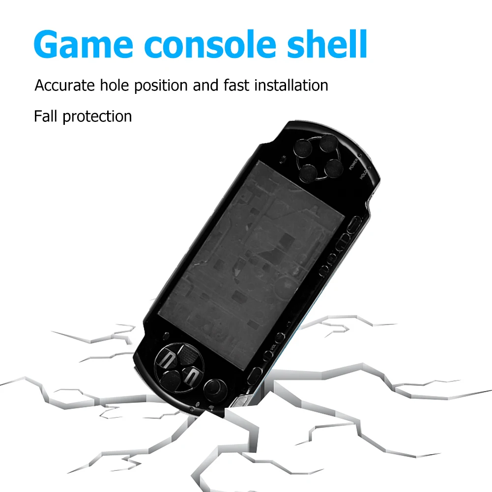 Full Body Faceplate Shell for PSP3000 Game Consoles with Button Kit Replacement Housing Case for Sony psp3000 Protective Cover