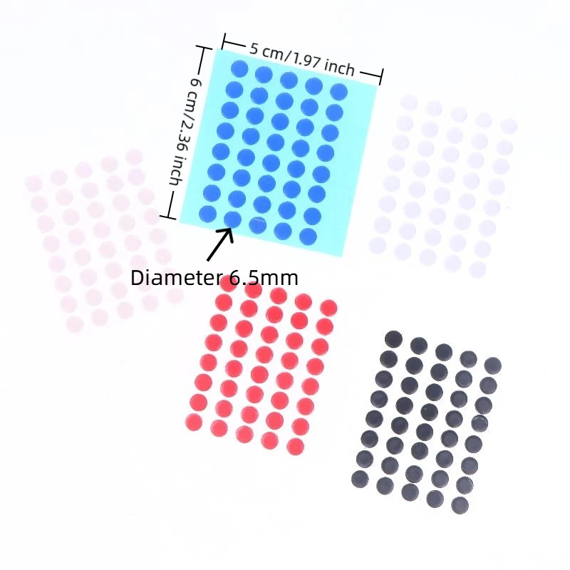 새로운 판매 40개 6.5mm 직경 0.8mm 두께 작은 점 마우스 발 글라이드 피트 스티커용 범용