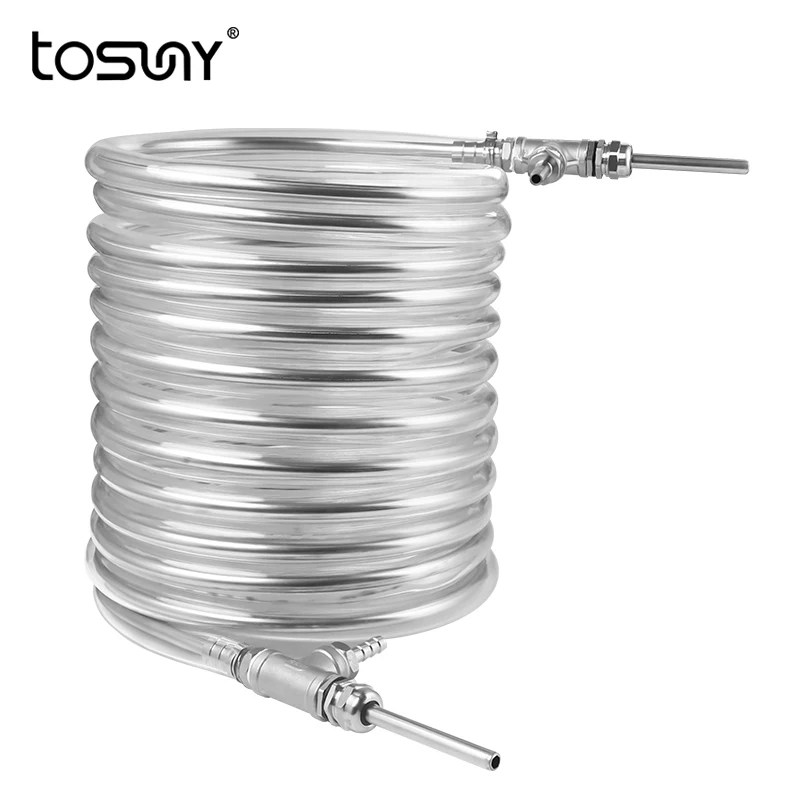 3/8'' x 10M Counterflow Wort Chiller Stainless Steel Heat Exchanger