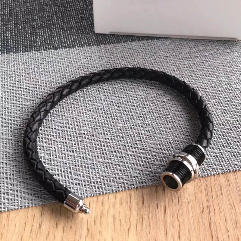 PJS 3 Colors MB High Quality Bracelet Rubber Luxury Stainless Steel Magnet Buckle Trendy And Fashionable Classic With Box Set