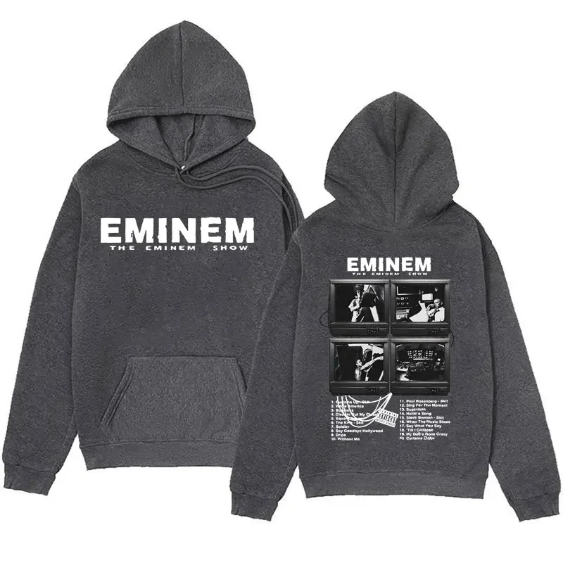 Sudadera con capucha para hombre y mujer, ropa de calle de gran tamaño con estampado de rapero Eminem, Álbum de MúsicaFour seaso 2