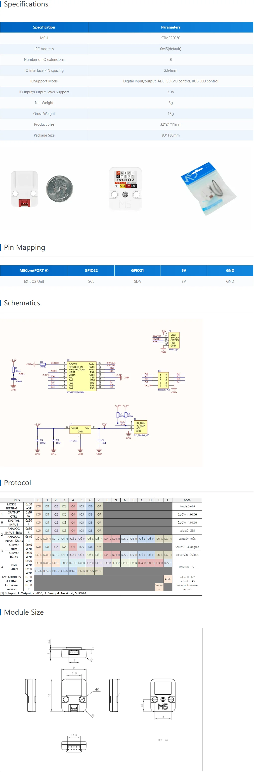 Official Extend I/O 2 Unit (STM32F0)