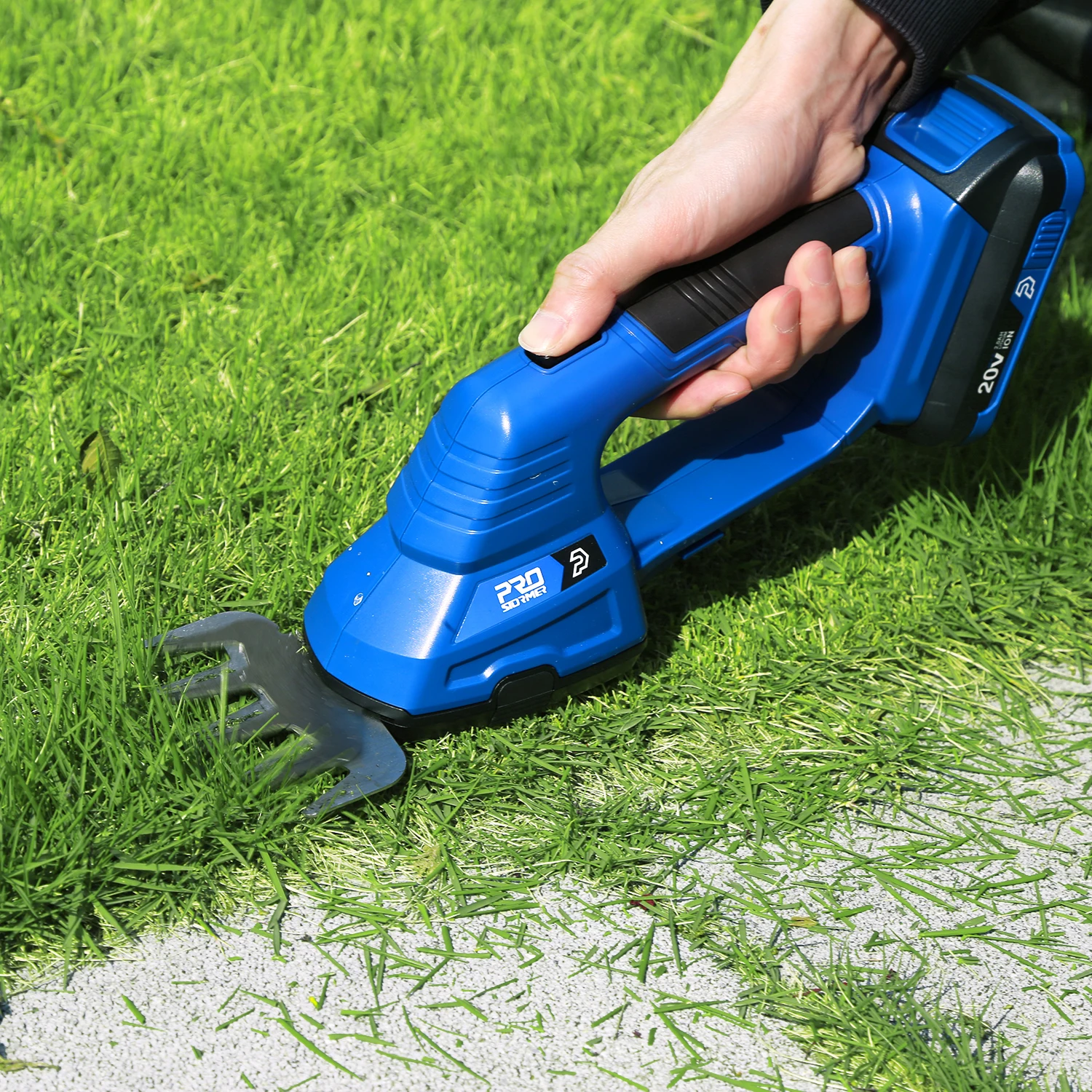 2 in 1 Electric Hedge Trimmer 20V Cordless Lawn Mower Battery Pruner Garden Tools Shears Shrub Trimmer for Grass By PROSTORMER 6