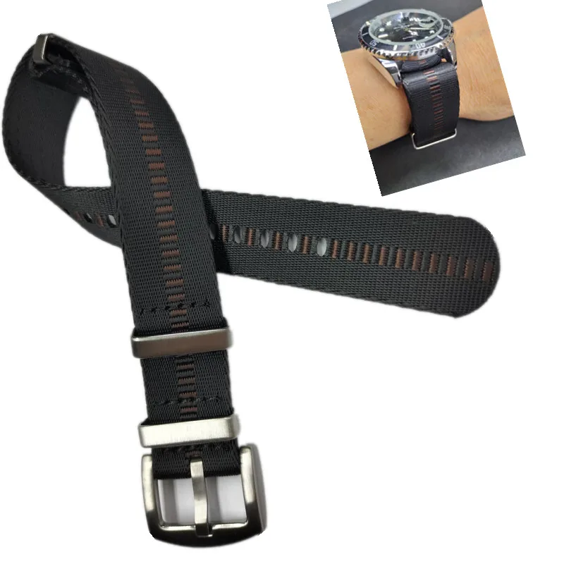 Pulseira de Náilon Jacquard Acessórios de Relógio Masculino e Feminino 20.22 mm - Image 5