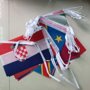 2026 14x21cm   48pcs  Country Flag NEW Football  Countries Flag Bunting National String Banner Event Garlands decoration 1