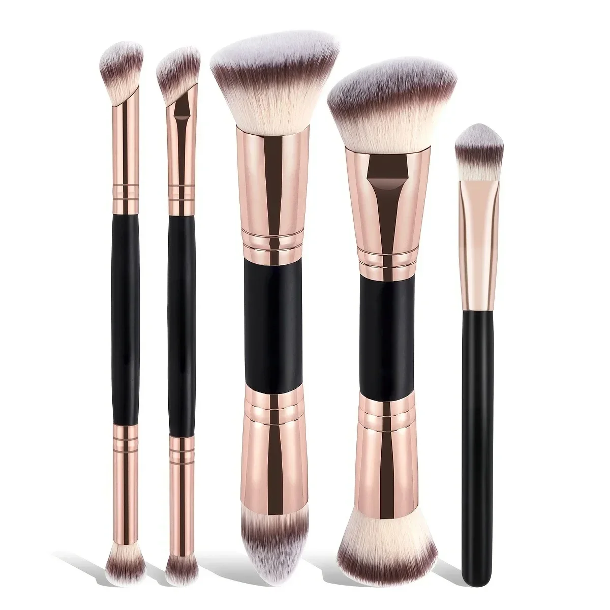 Deluxe 5-Piece Dual-Ended Makeup Brush Set