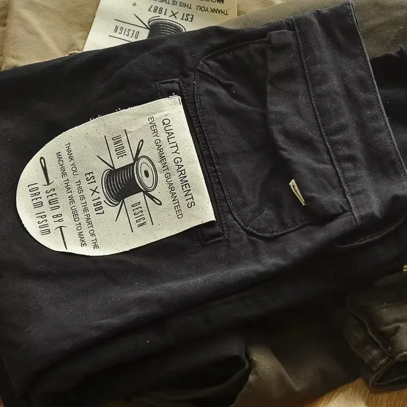 Military Cargo Pants Mens American Retro Workwear Pants