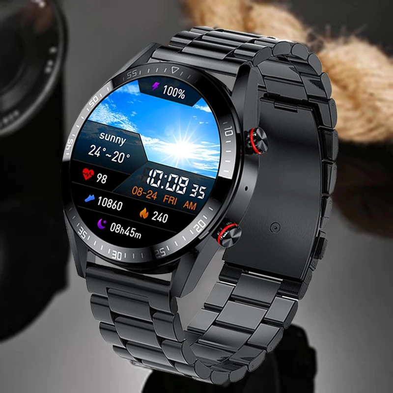 2022 New 454*454 Screen Smart Watch Always Display The Time Bluetooth Call Local Music Smartwatch For Mens Android TWS Earphones