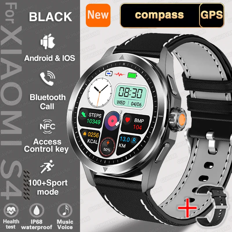 New S4 Ultra AMOLED Outdoor Sports Watch GPS Tracker Heart Rate Waterproof Men - Picture 26 of 36