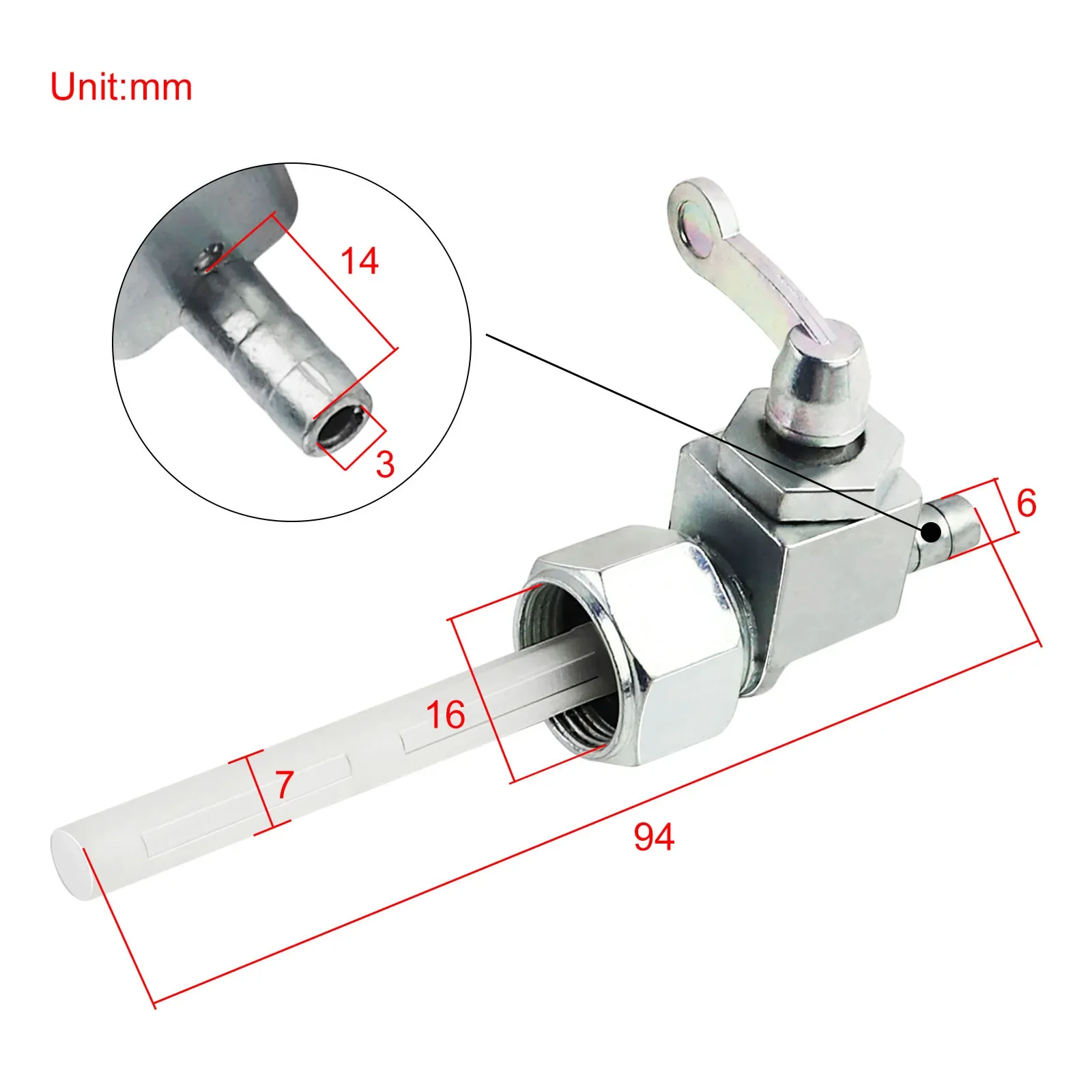 Motorcycle Fuel Tank Petcock Valve Gas Tank Shut Off Valve Fuel Tap for Simson S51 S53 83 SR2