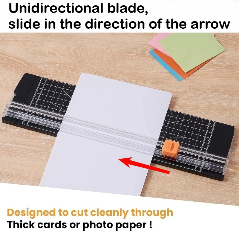 Portable A4 Paper Cutter Paper Blade for Photo Trimmers Scrapbook Lightweight Cutting Mat Machine-Unidirectional Cutting