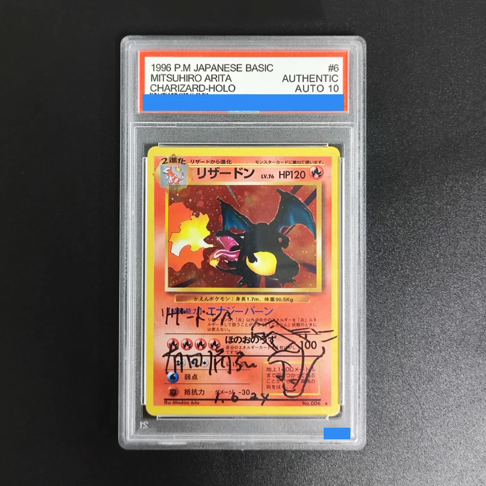 DIY Japanese TCG Holo Charizard Artist-Signed Collectible Gem Mt 10 Card
