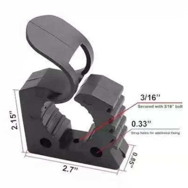 2PCS 오리지널 퀵 클램프, 휴대가 간편한 차고 보관용 후크, 자동차 오프로드 트럭 트레일러용 고무 퀵 릴리스 클램프 마운트