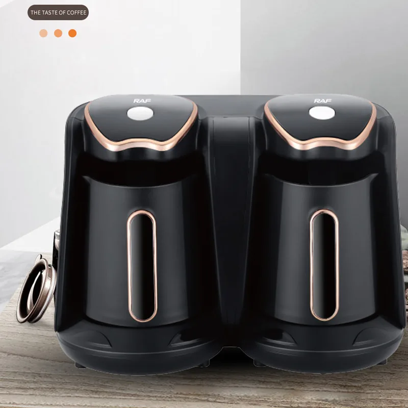 Turkish Coffee Pot Electric Drip Coffee Maker Machine Double Pot Design 500ml*2 600W*2 Household Office Milk Tea Pot