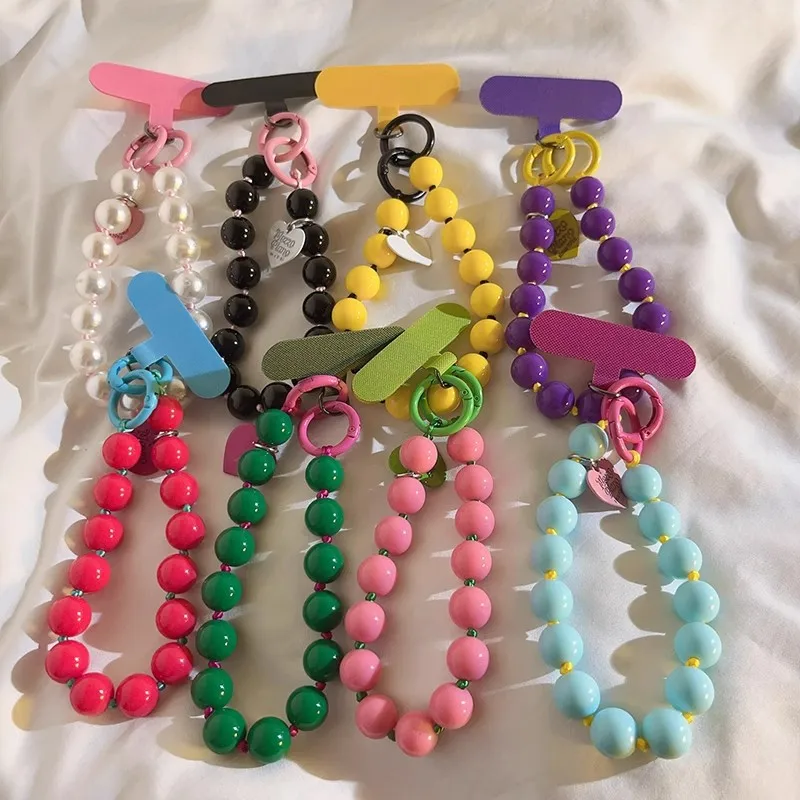 Beaded Adjustable Charm Wristlet Bracelet with Detachable Lanyard