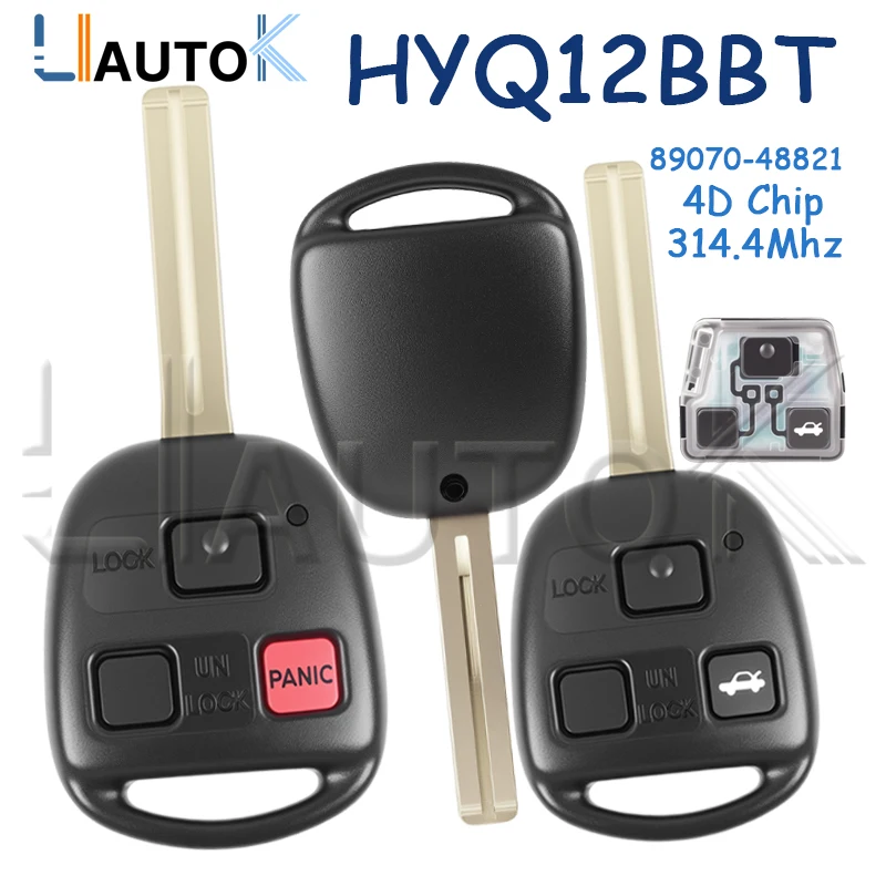 Premium Replacement Car Key for Lexus - Remote Key 314.4MHz with 4D 68 4C Chip