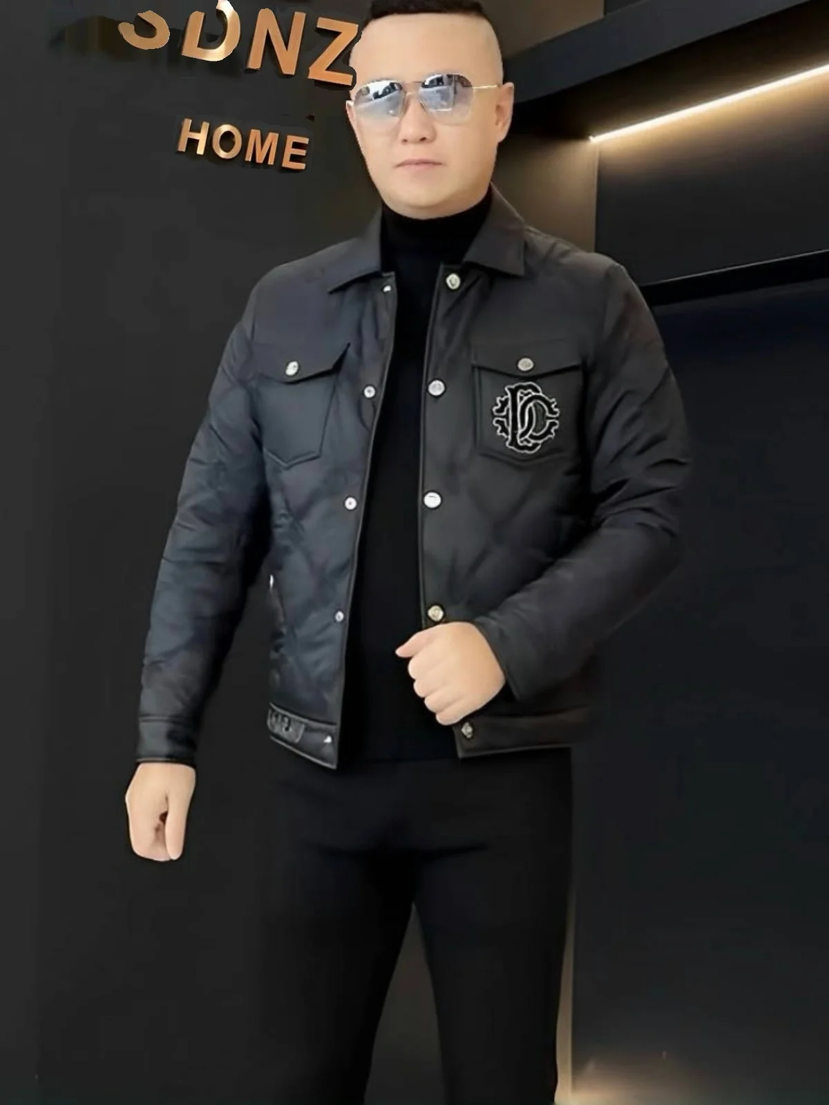 남성 코튼 자켓 가을 겨울 신상 캐주얼 자수 바스티드 패셔너블 다용도 멋진 칼라 트렌디 숏 코트