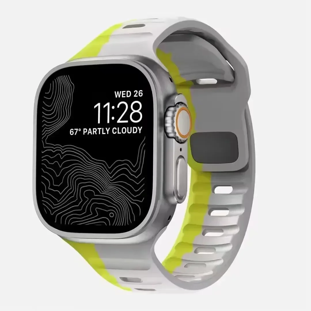 Soft Silicone Strap For Apple Watch Band Ultra 2 49mm 44mm 45mm 42mm 41mm 42mm sport Watchband iwatch Serise 5 6 7 8 9 bracelet