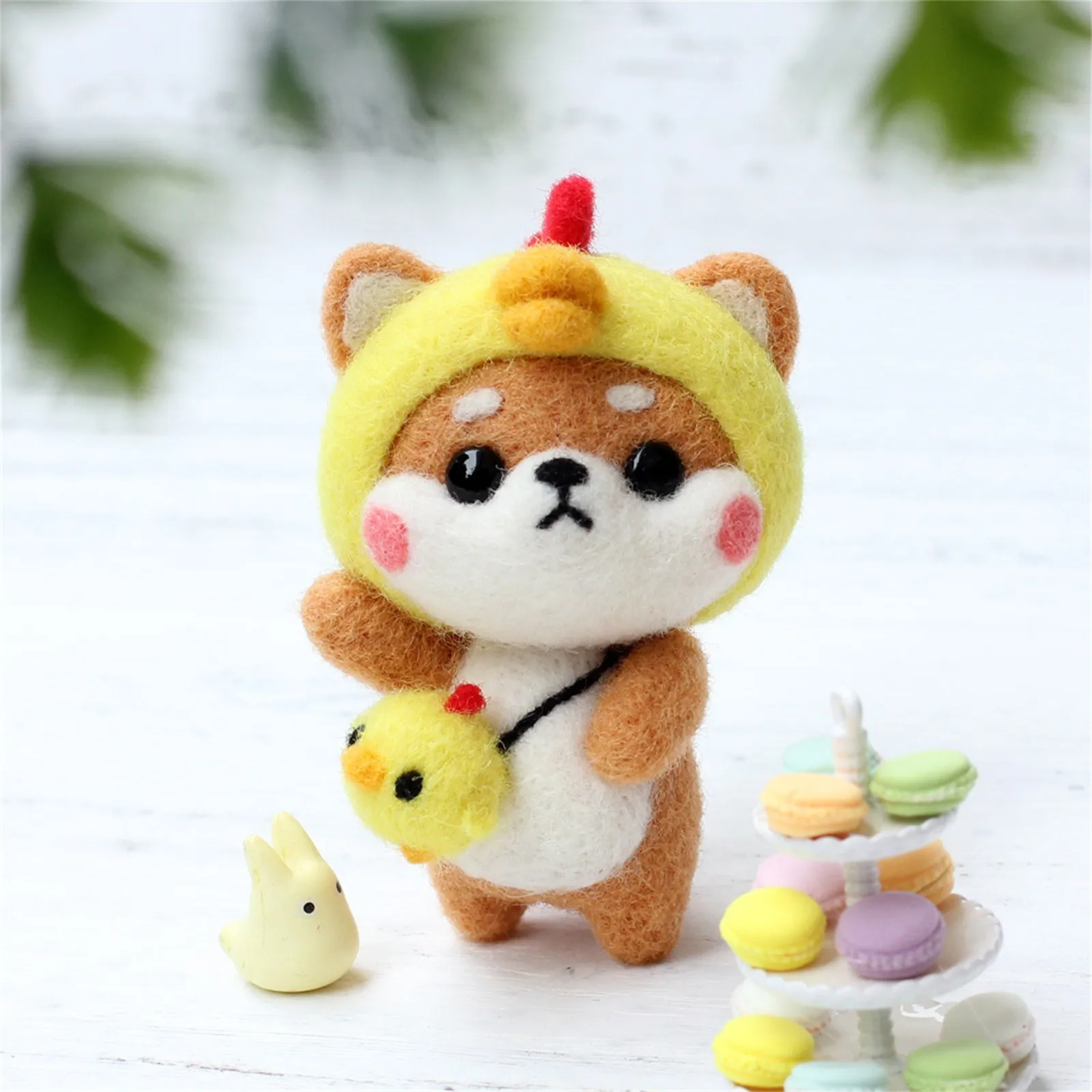 H 패턴 소재 귀여운 강아지 DIY 생산 수제 울 패키지 H 장난감 화난 표정 행복한 표정 H 빠른 배송