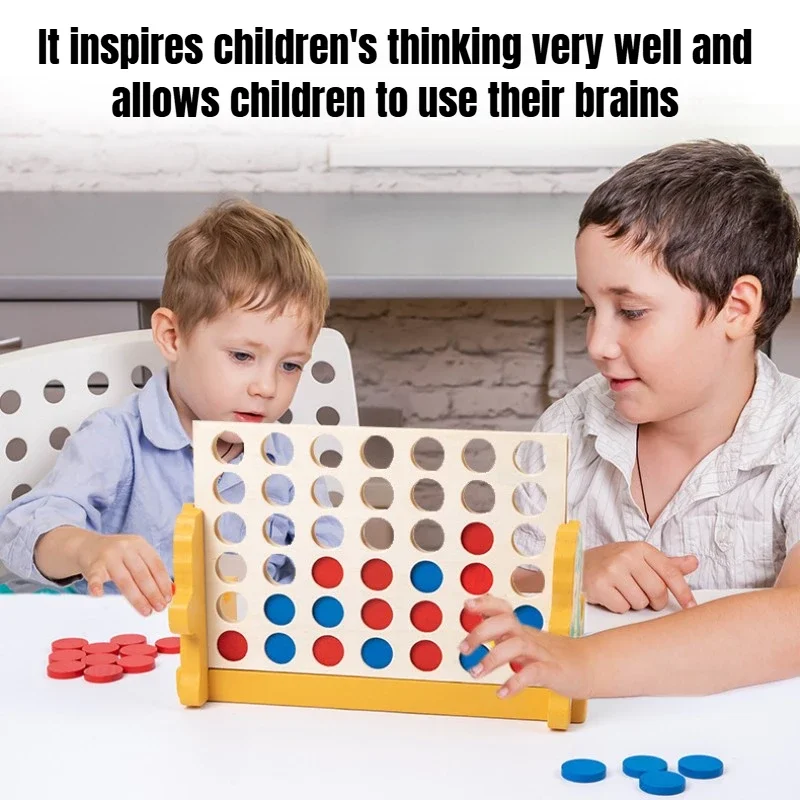 Foldable Connect 4 In A Line Board Game Classic Party Chess Family Toy Early Educational Puzzle Children Thinking Training Gifts