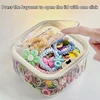 Hair Accessories Organizer Acrylic Storage Box Clear Hair Tie Organizer For Headband Laundry Pods Container Desktop Storage Box 4