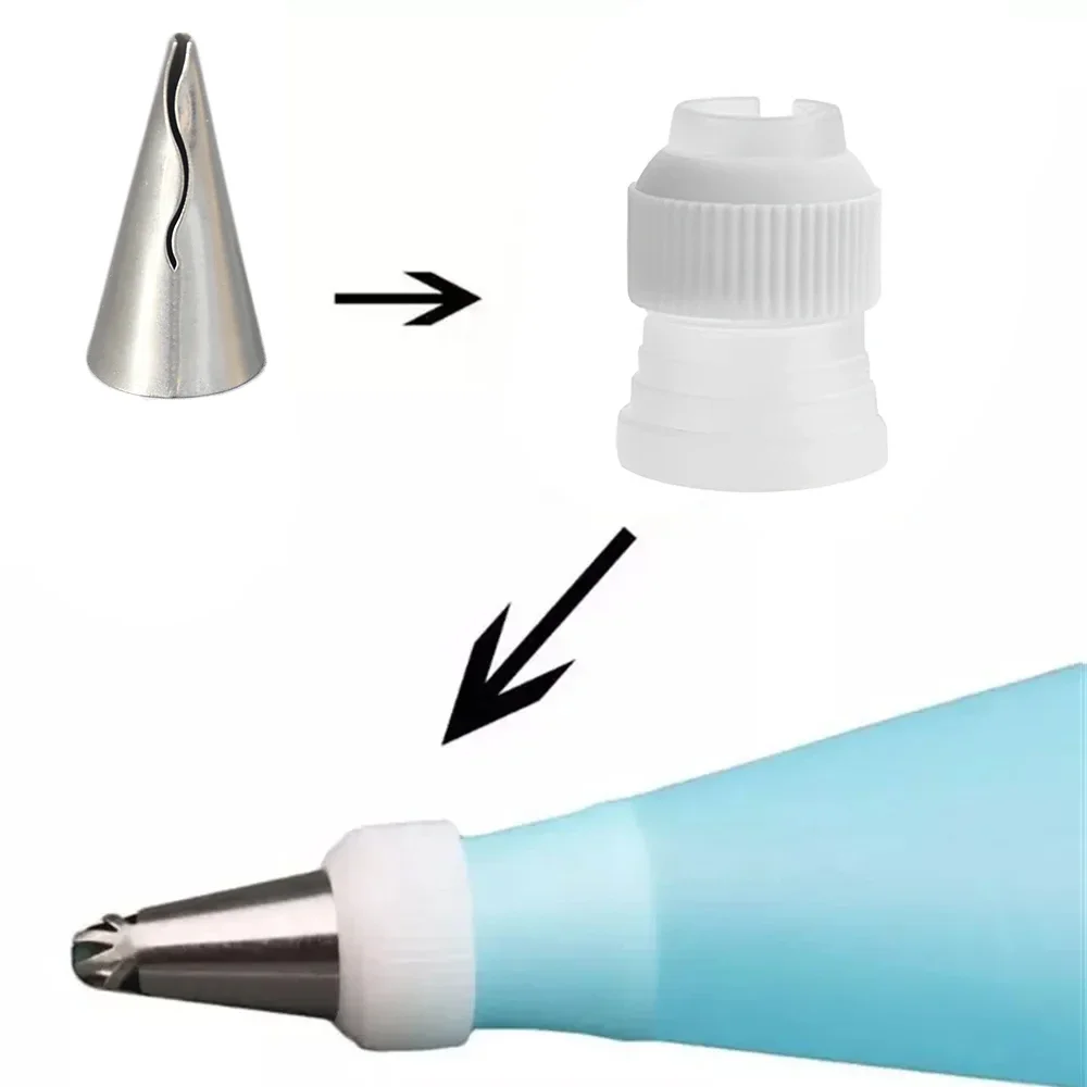 Cake Decorating Tip Set 8/10pcs Russian Piping Tips Set Icing Piping Nozzles Reusable Frosting Pastry Bags Fondant Smoother Cake Baking Decorator Tool