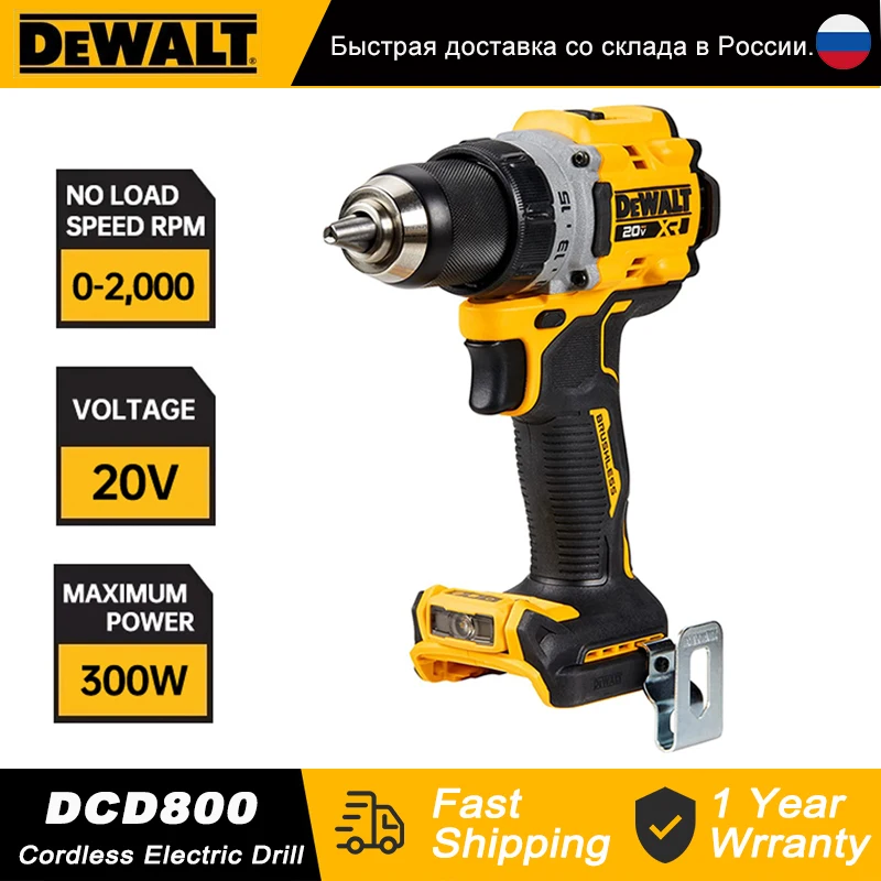 Dewalt Dcd800 Trapano Elettrico A Batteria 20V Strumento Motore Brushless Trapano/Driver Da 1/2 Pollici Kit Trapano Elettrico A Mano Compatto Utensili