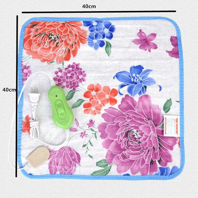 220 V -Os Elektromos Fűtőpad Takaró 40X40/60 Cm Pet Mat Bed Cat Kutya Téli Melegebb Pad Otthoni Irodai Szék Fűtött Szőnyeg Véletlenszerű Minták - Image 2