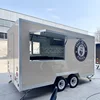 United State Food Truck with Full Kitchen Concession Bbq Food Trailer with Porch Fully Equipped Custom Food Truck