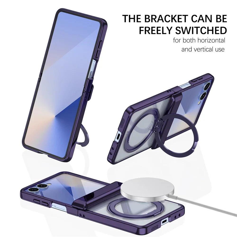 Magsafe Magnetic Transparent Phone Case with Hinge Protection