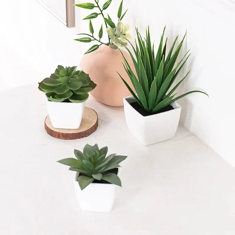 3PCS Artificial Evergreen Plant Bonsai, Suitable For Home, Restaurant, Office, Desktop, And Window Sill Decoration 1