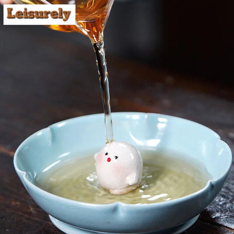 Yixing Zisha Little Dumpling Tea Pet Boutique Tea Games Tea Figurine Play Toys Tea Statue Ornaments Can Be Raised Decoration