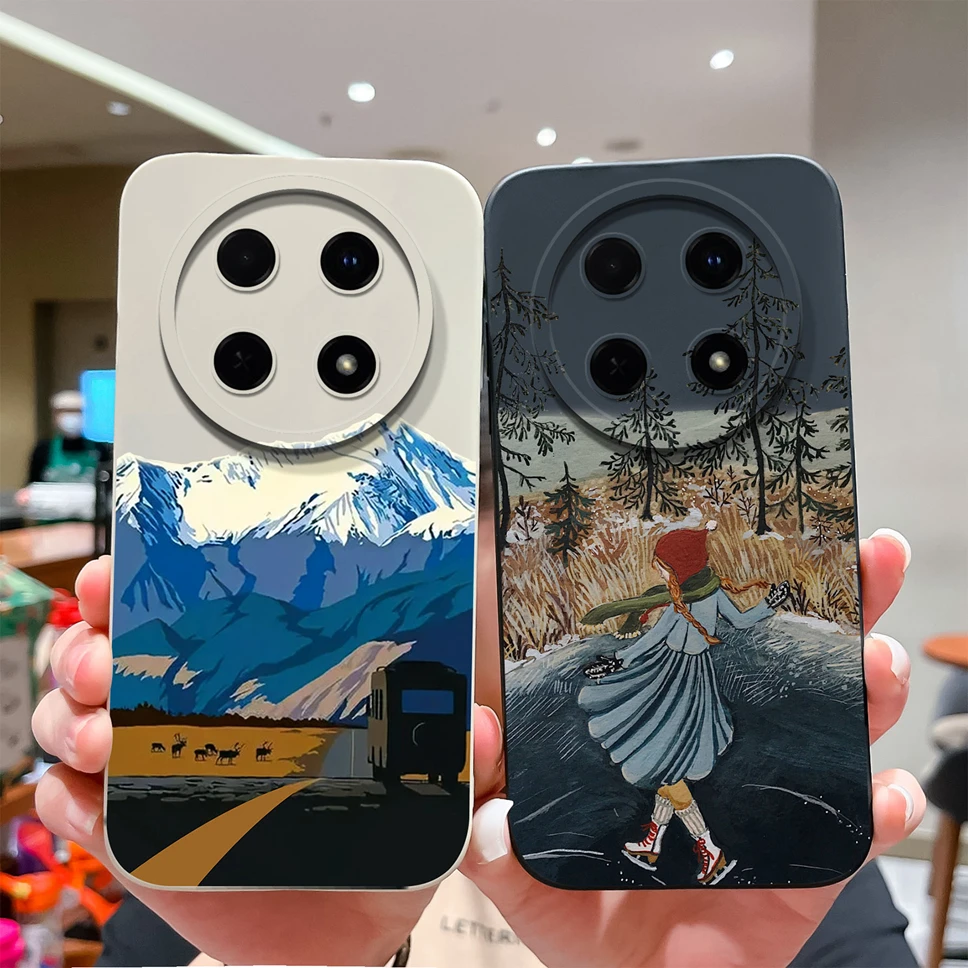 Fashion Pretty Sweet Girl Soft Liquid Silicone Phone Case - Protective Cover