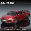 1:32 Audi R8 Supercar Alloy Car Model Sound and Light Pull Back Children's Toy Collectibles Birthday gift 2