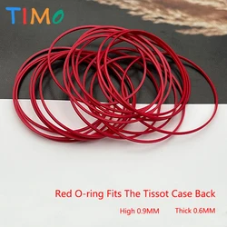 Red Gasket O - Ring Set (33 - 42mm) for Watch Case Bottom Covers (Thick 0.6mm 4PCS)