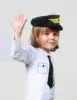 Baby Boy Pilot Hat Police Captain Cap Infant Funny Cosplay Embroidery Hats Role Play Accessories Newborn Photography Props 2