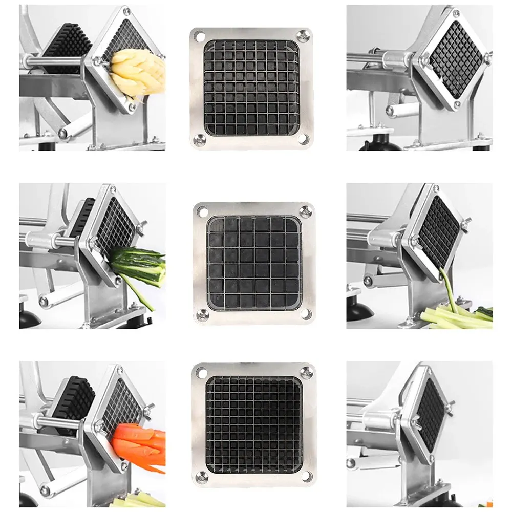 Chips Cutter Stainless Steel Blade Potato Cutting Machine +3 Blades Size French Fry Potato Chips Cutter Vegetable Kitchen Gadget