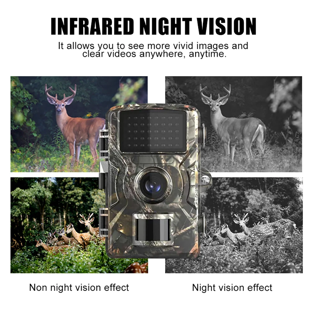 Hunting Trail Camera 16MP 1080P 940nm Infrared Night Vision Motion Activated Trigger Security Cam Outdoor Wildlife Photo Traps