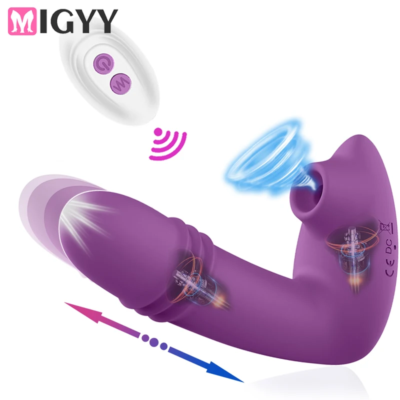 Tragbare Saugen Vibrator USB Lade Vagina Klitoris Stimulator Fernbedienung Teleskop Dildo Vibrator Sex Spielzeug für Frauen 1