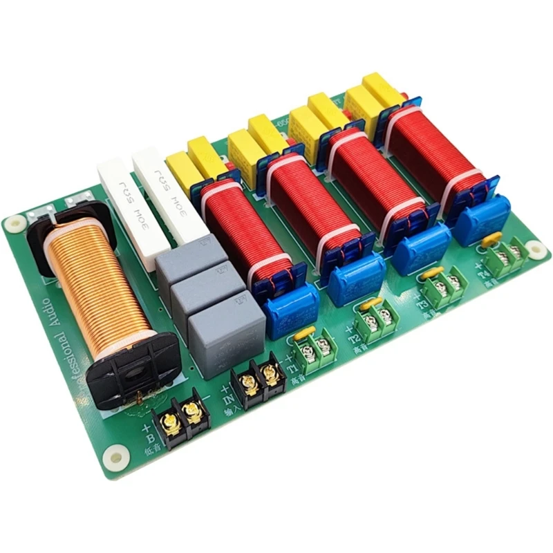 

5-Way Frequency Divider Board 4 High and 1 Low Speaker Frequency Divider 1000W High-power for DIY Speaker Home Theater N2UB