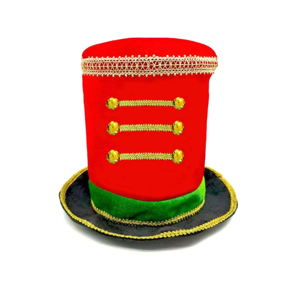 Plastic Christmas Welcome Hat Checkered Comfortable Glitter Sequin Christmas Hat Cosplay Breathable Christmas Party Cap New Year